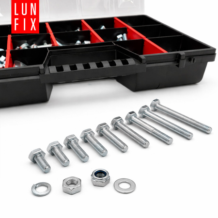 Sada šroubů, matic a podložek M10 390ks. pozink