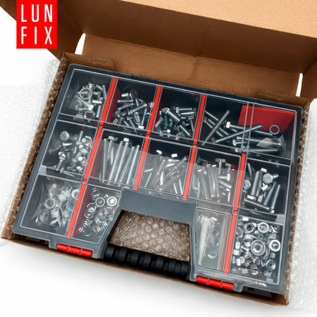 Sada šroubů, matic a podložek M12 390ks. pozink