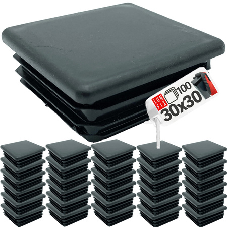 Zátka na sloupek 30x30 černá 100ks.