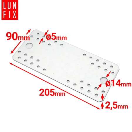 Plochá spojka 205x90x2,5 LP7 1 ks.