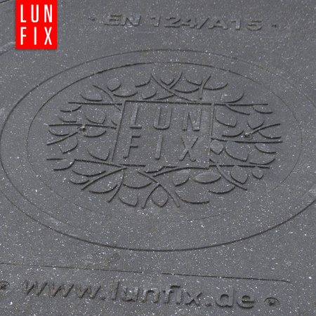 Poklop šachty, víko DN 600 mm, 60 cm, černý A15 1,5 t