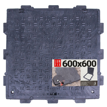 Poklop šachty, víko 60x60 cm, černý