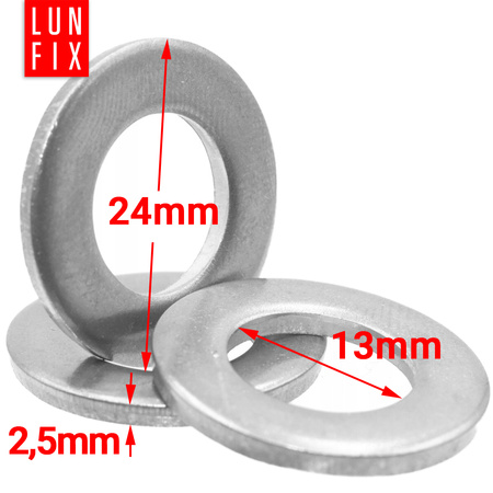 Plochá podložka M12 pozinkovaná DIN 125 10ks