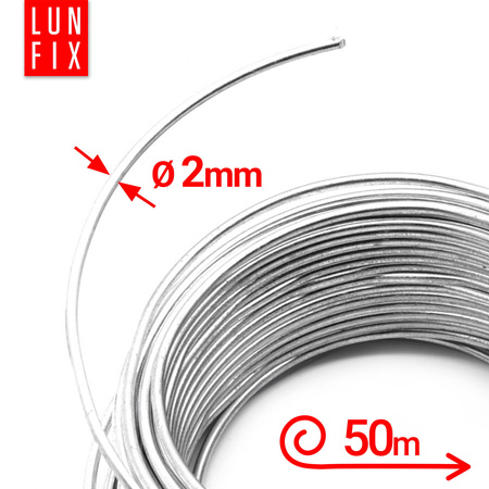 Napínací drát na pletivo pozinkovaný 2mm 50 m