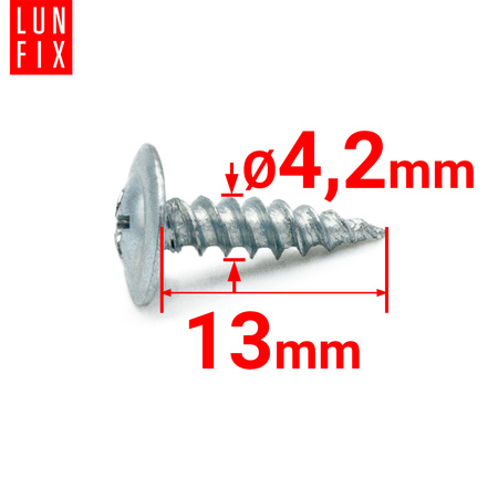 Vrut s talířovou hlavou 4,2x13 na kov 1000ks.