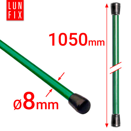 Napínací tyč fi8x1050 zelená PVC