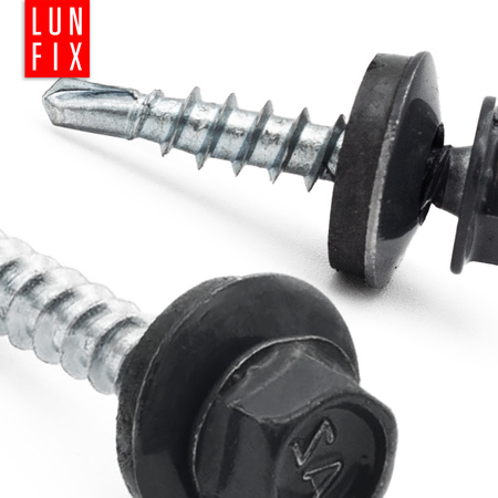 Samořezný vrut do plechu 4,8x55 antracitový RAL 7016 250ks.