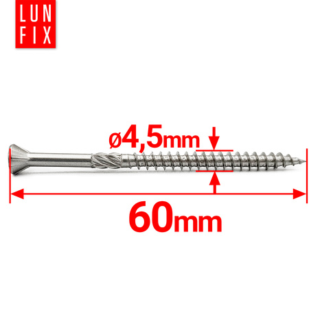 Terasový vrut 4,5x60 nerezový ocel C2 200 ks
