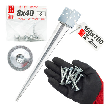 Zatloukací nastavitelná patka + šrouby