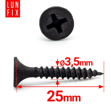 Vrut do sádrokartonu 3,5x35 na kov a CD profily 1000ks.