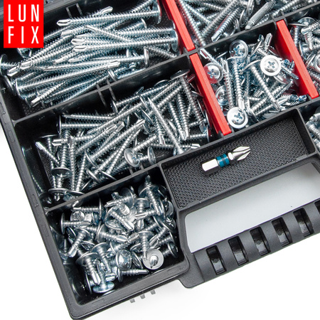 Sada šroubů do kovu 290ks + koncovka PH2