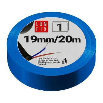 Modrá PVC izolační páska 19 mm 20 m 1 ks.