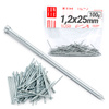 Hřebíky kolářské 1,2x25mm stříbrné pozinkované 100g