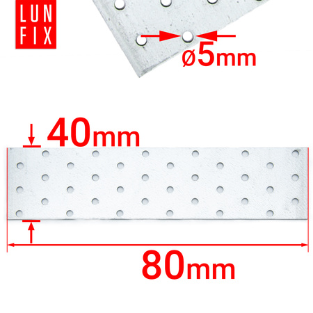 Perforovaná spojovací deska 80x40 1ks.