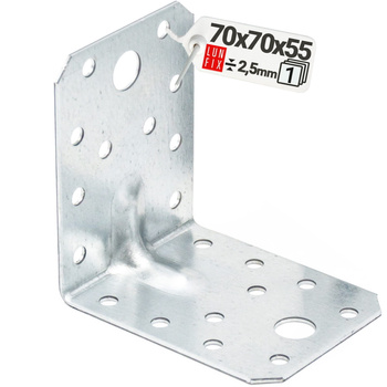 Úhelník s prolisem KP4 70x70x55x2,5 1 ks.