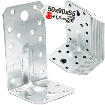 Úhelník s prolisem KPS3 90x50x55x1,5 (20 ks)