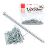 Hřebíky kolářské 1,8x50mm stříbrné pozinkované 100g