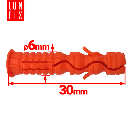 Hmoždinka univerzální 6x30mm 500ks.