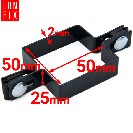 Příchytka plotového panelu průběžná 50x50mm šedá