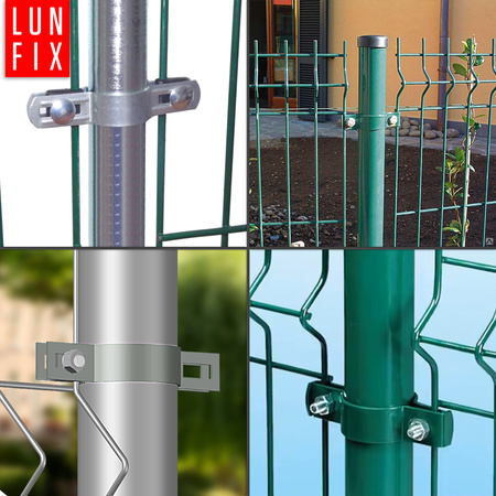 Příchytka plotového panelu průběžná fi60mm stříbrná