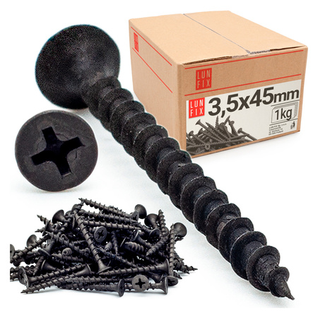 Vruty do sádrokartonu 3,5x45 do dřeva 1kg