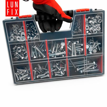 Sada šroubů, matic a podložek M10 390ks. pozink