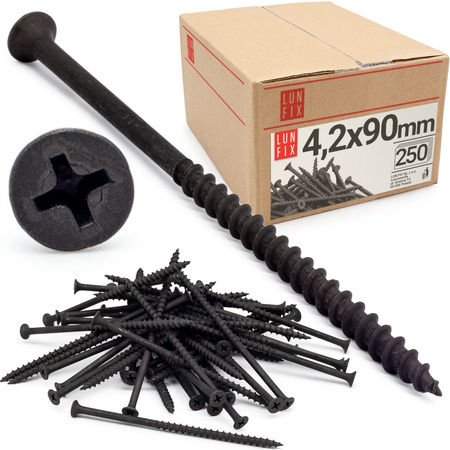 Vruty do sádrokartonu 4,2x90 do dřeva 250ks.