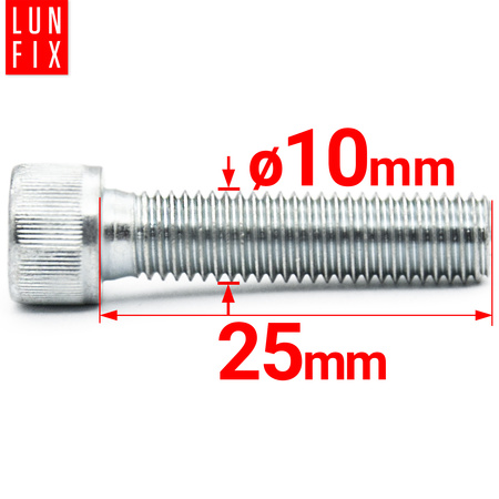 Šroub s válcovou hlavou M10x25 vnitřní šestihran DIN912 třída 8,8 1kg