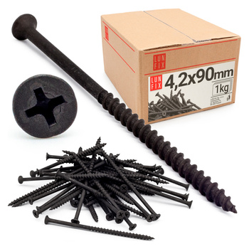 Vruty do sádrokartonu 4,2x90 do dřeva 1kg
