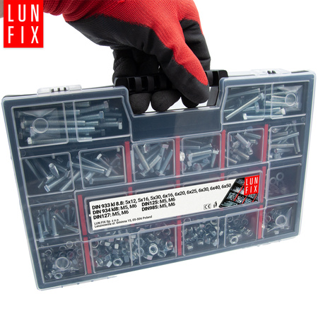 Sada šroubů, matic a podložek M5-M6 540ks. pozink