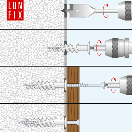 Šroub do polystyrenu 85mm 100ks.