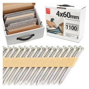 Hřebíky do hřebíkovačky 60mm 4x60 2,5'' ANCHOR na papíře pozinkované 1100ks.