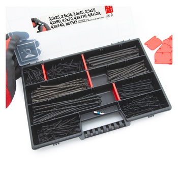 Sada šroubů do sádrokartonu  280ks + koncovka PH2