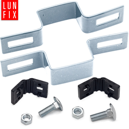 Příchytka plotového panelu průběžná 40x60mm stříbrná