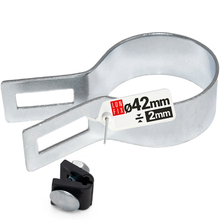 Příchytka plotového panelu koncová fi42 mm stříbrná