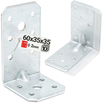 Úhelník s prolisem 60x35x35x2 KPL11 (10 ks)