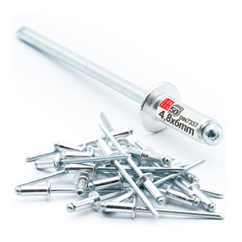 Nýt trhací 4,8x6mm hliník/ocel se zapuštěnou hlavou 50ks