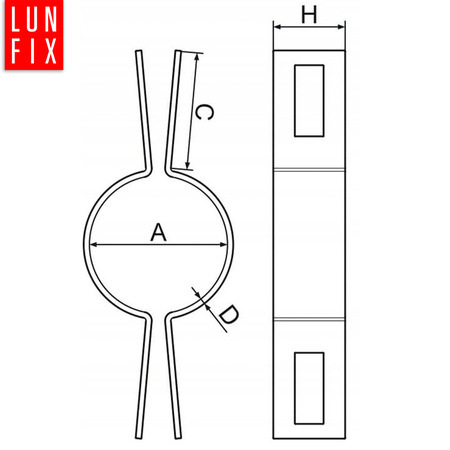 Příchytka plotového panelu průběžná fi42mm zelená