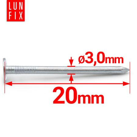 Hřebíky na lepenku 3x20 mm 0,5 kg