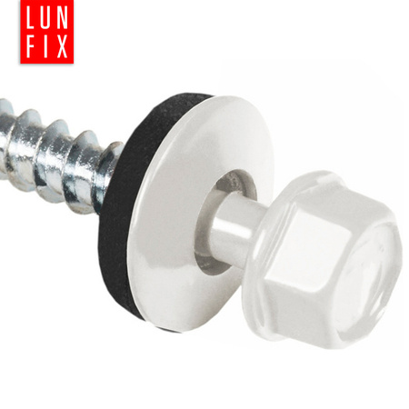 Samořezný vrut do plechu 4,8x25 bílý RAL 9010 250ks.