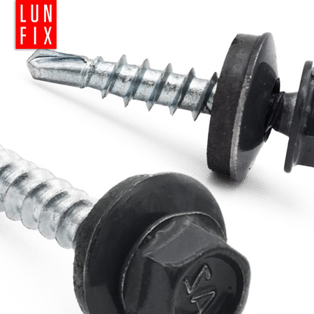 Samořezný vrut do plechu 4,8x35 antracitový RAL 7016 250ks.