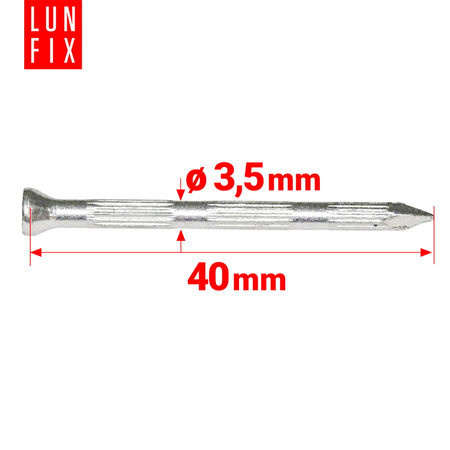 Kalené hřebíky do betonu 3,5x40 mm 1kg