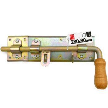 Zástrčka vratová 280x80mm s dřevěnou koncovkou levá 1ks