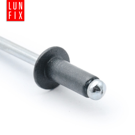Nýt trhací 4,8x10mm hliník/ocel se zapuštěnou hlavou 100ks antracitový RAL7016