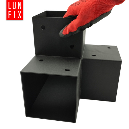 Spojka trámů Y 70x70mm čtvercová podpora 3 konce