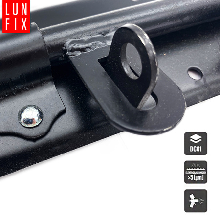 Zástrčka vratová 280x80mm černá s dřevěnou koncovkou levá 1ks