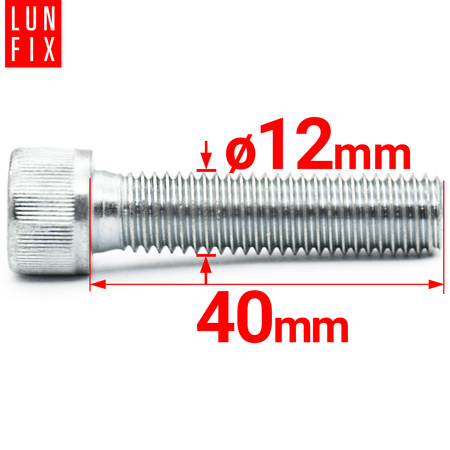Šroub s válcovou hlavou M12x40 vnitřní šestihran DIN912 třída 8,8 1kg