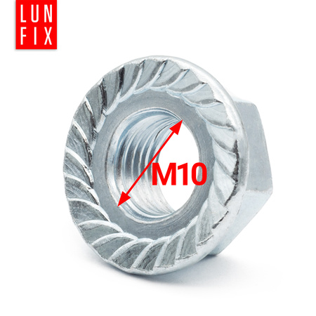 Ozubená matice M10 DIN 6923 pozinkovaná 5kg