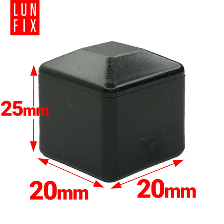 Čepička PVC na sloupek 20x20 mm černá 1ks.