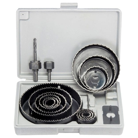 Sada děrovacích pil na dřevo 12 ks fi19-127 mm